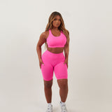 Pink Seamless Cycling Shorts