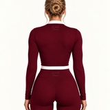 Burgundy Long Sleeve Jacket