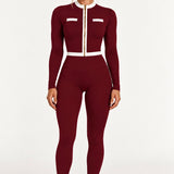 Burgundy Long Sleeve Jacket