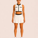 Ivory White Old Money Padel Skirt