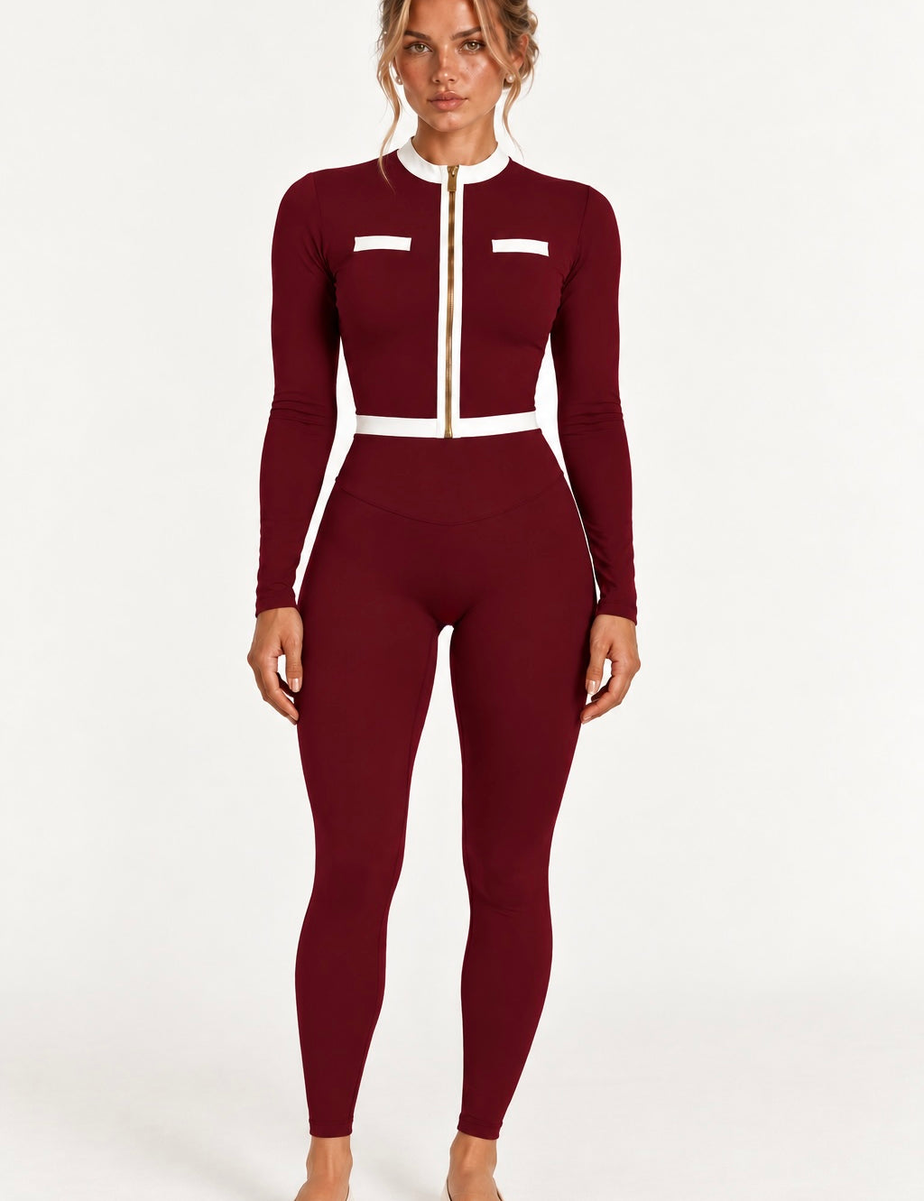 Burgundy Old Money Leggings
