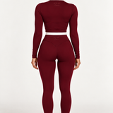 Burgundy Old Money Leggings
