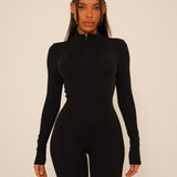 Black Long Sleeve Jumpsuit