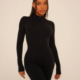 Black Long Sleeve Jumpsuit