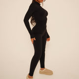 Black Long Sleeve Jumpsuit