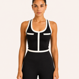 Black Old Money Vest Top