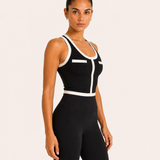 Black Old Money Vest Top
