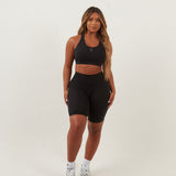 Black Seamless Cycling Shorts