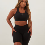 Black Seamless Cycling Shorts