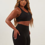 Black Seamless Sports Bra