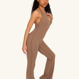Toffee Flared Jumpsuit