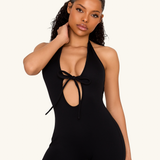 Black Bow Tie Jumpsuit